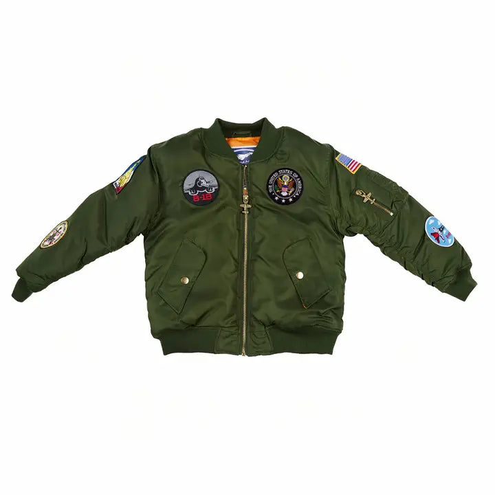 Kid's Green Flight Jacket