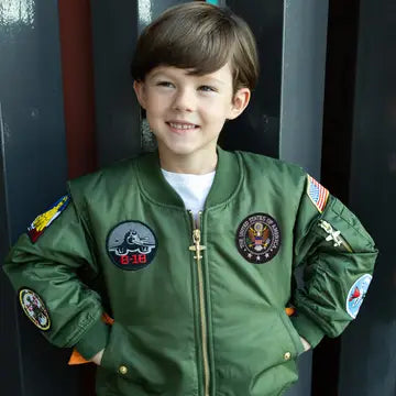 Kid's Green Flight Jacket