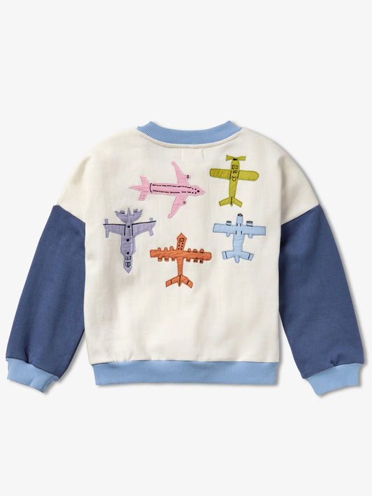 Bomber Jacket with embroidered airplanes